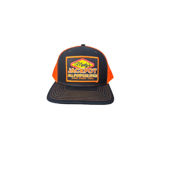 Marty's Jackpot Spice Trucker Hat - Navy / Orange