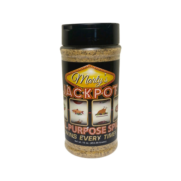 Marty's Jackpot All Purpose Spice 16 oz shaker