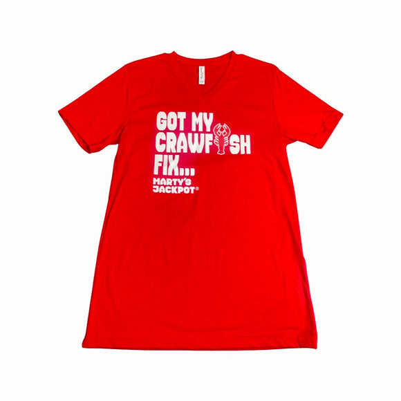 Marty's Jackpot All Purpose Spice Crawfish T shirt 