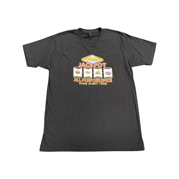 Marty's Jackpot Spice Logo V Neck T-Shirt