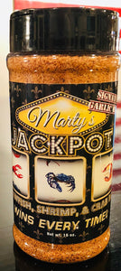 Marty's Jackpot Signature Garlic  Blend spice 16 oz shaker
