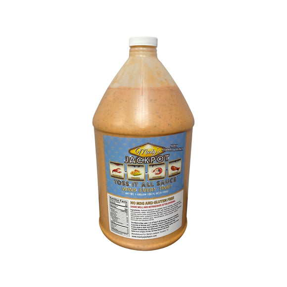 Marty's Jackpot Spicy Garlic and Lemon Sauce 1 gallon jug